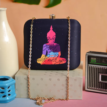 Buddha Printed Clutch