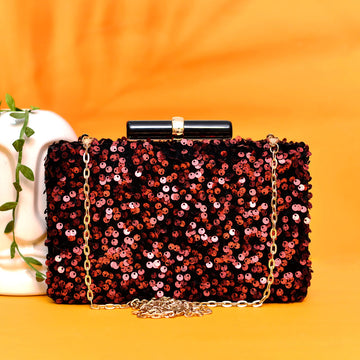 Red Sequins Clutch