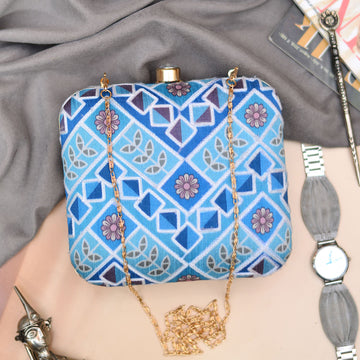 Blue Symmetrical Clutch