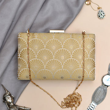 Golden Brocade Clutch