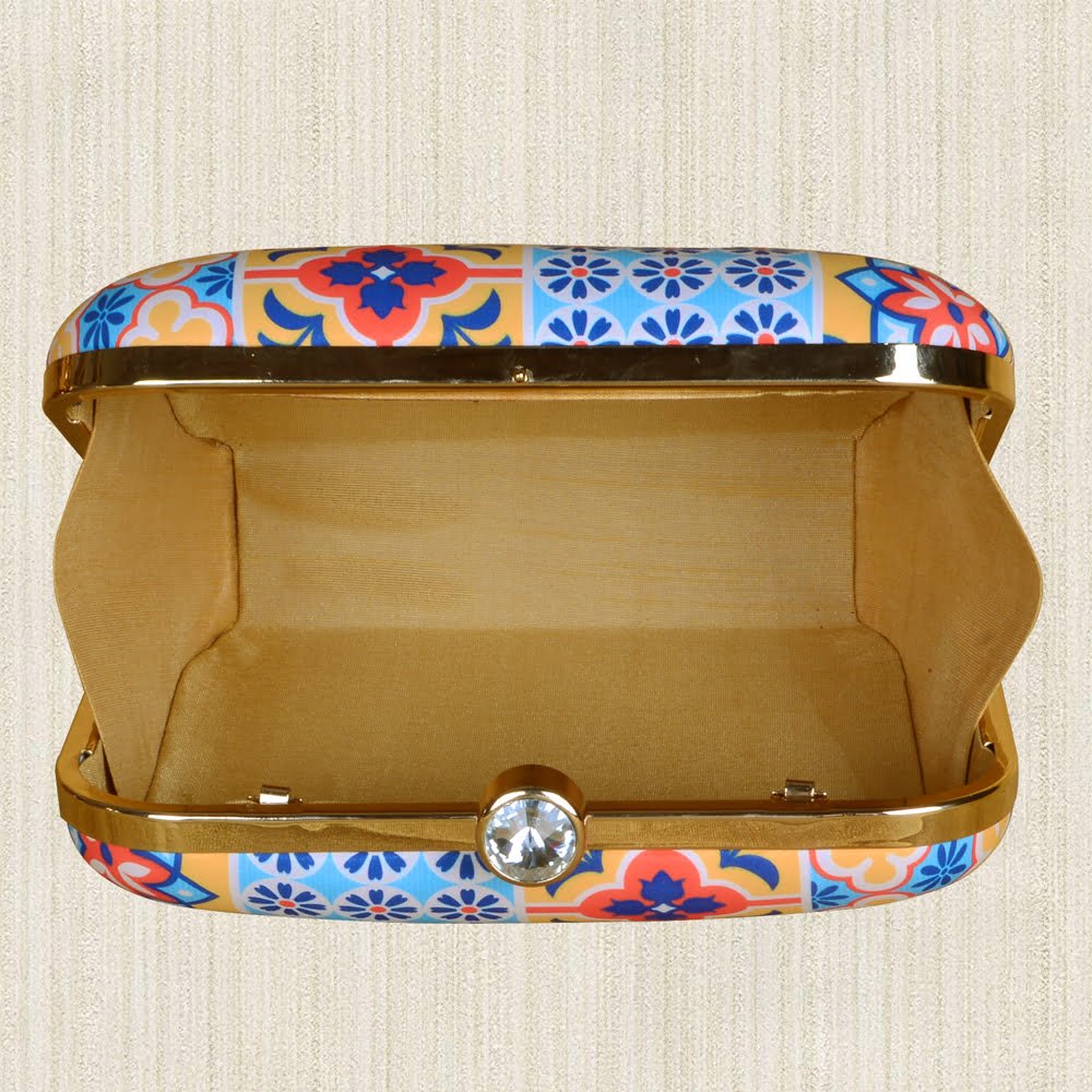 Artklim Multicolor Traditional Printed Clutch