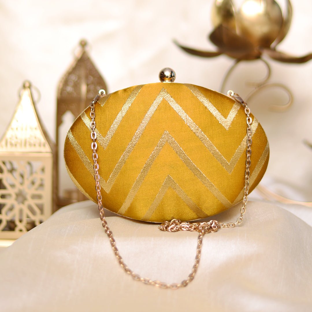 Artklim Golden Zig-Zag Mustard Base Clutch