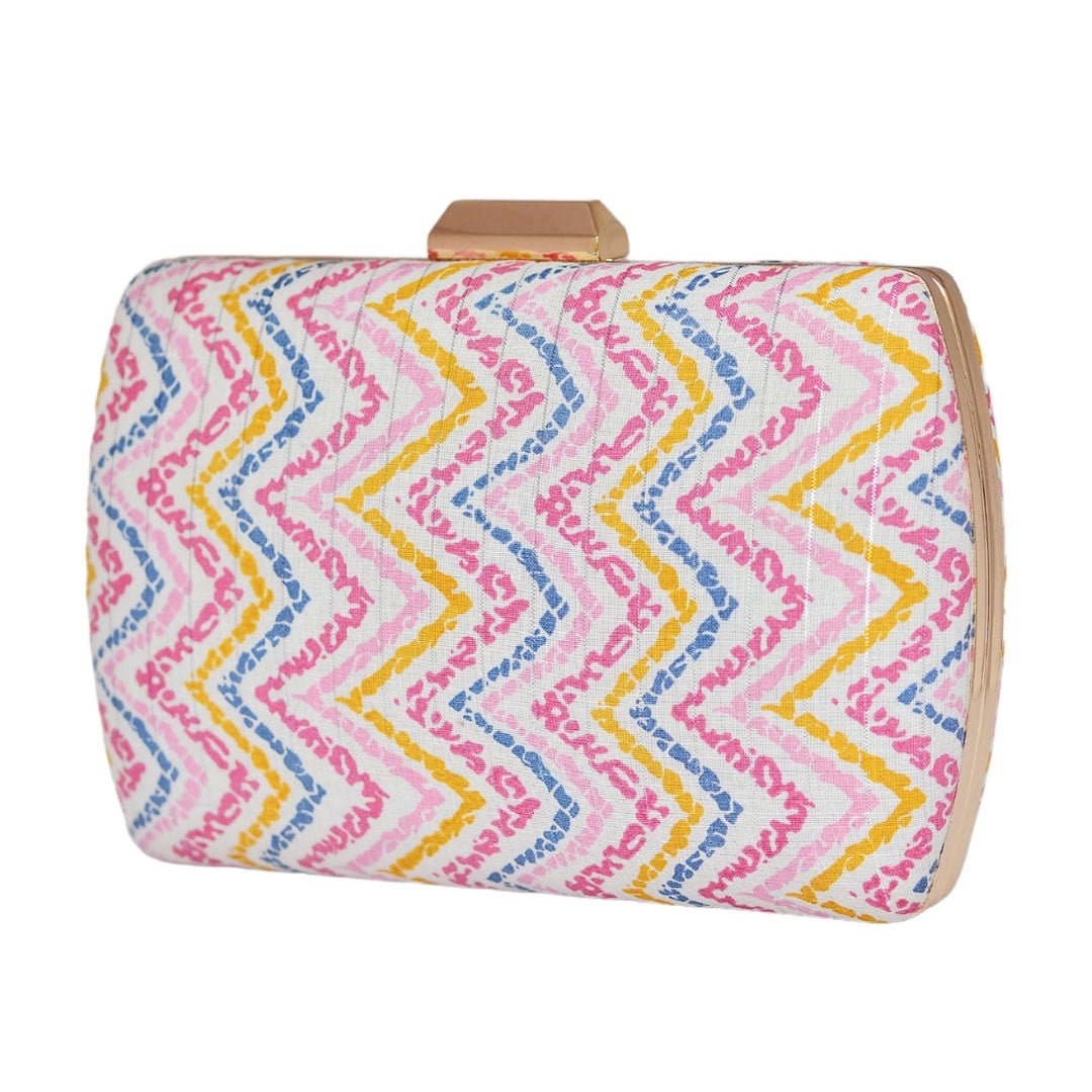 Colorful Zigzag Fabric Clutch
