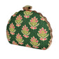 Green Embroidered Moon Clutch