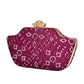 Purple Embroidered Clutch