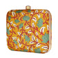 Yellow Floral Fabric Clutch