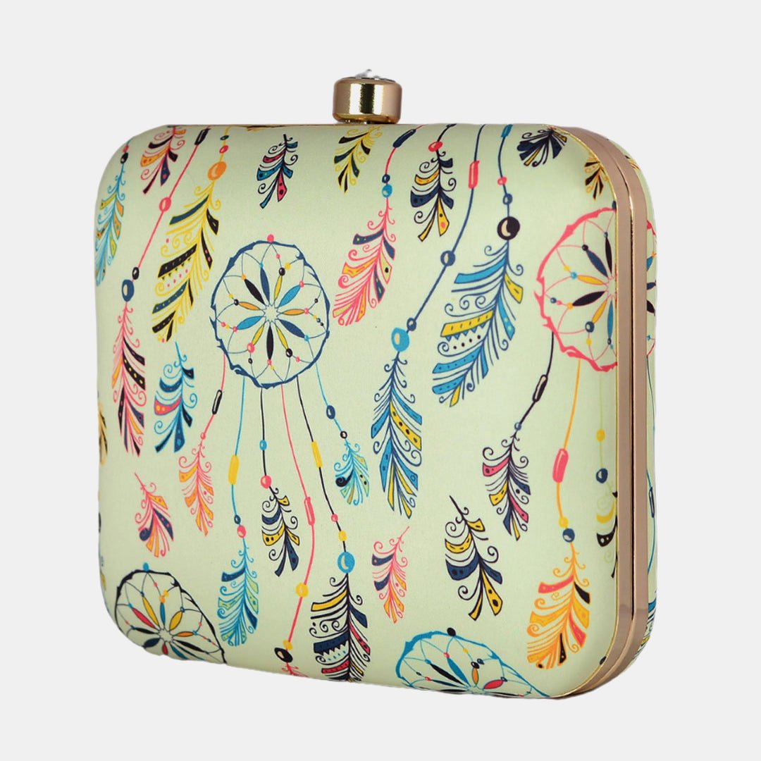 Multi Dream Catcher Printed Clutch