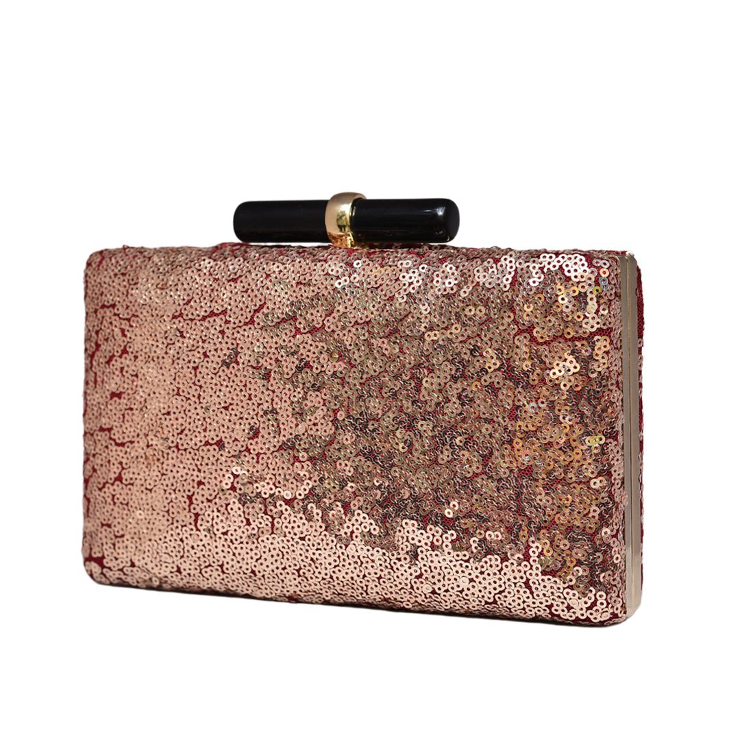 Bronze Sequins Clutch